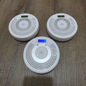 Smoke & Carbon Monoxide Detector Alarm with LCD Display – 3 Pack – Brand New
